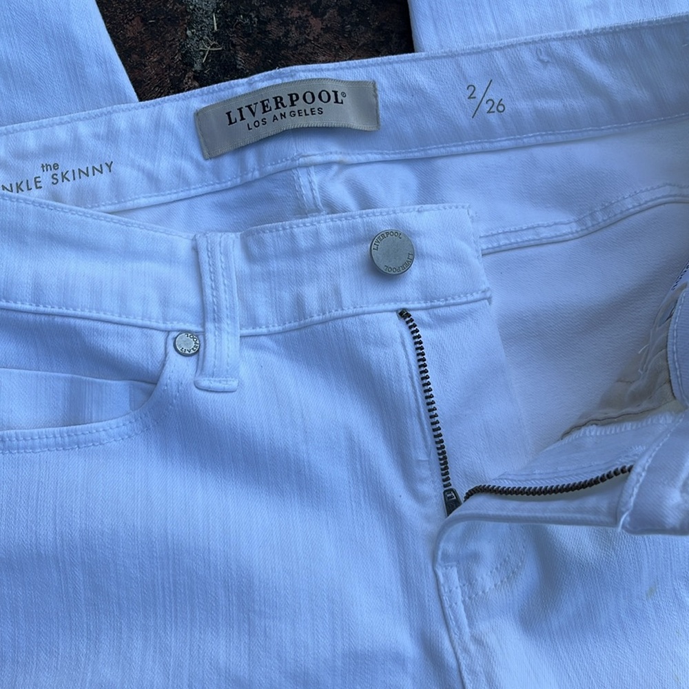 Liverpool White the ankle Skinny Jeans Size 2/26 - Picture 3 of 7